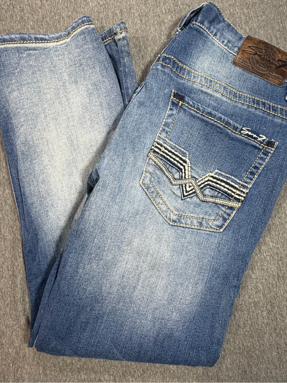 Seven7 Men’s 34x30 Jeans Blue Straight Fit Medium Wash Denim Pants